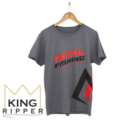 Koszulka wędkarska Miakdo Szara KING RIPPER