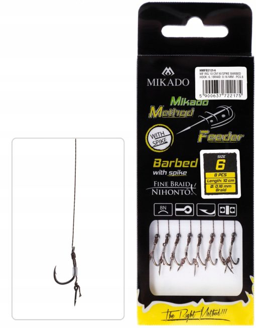 HACZYKI MIKADO METHOD FEEDER Z IGŁĄ 10 cm/roz. 4