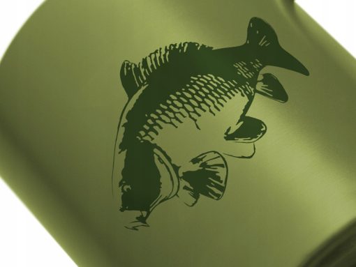 Kubek wędkarski stalowy Delphin Carp zielony 300ml - obrazek 2