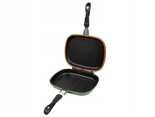 Patelnia Green ProfiPAN 22x28x7cm zielona Patelnia na Ryby Delphin - obrazek 4