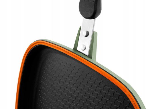 Patelnia Green ProfiPAN 22x28x7cm zielona Patelnia na Ryby Delphin - obrazek 6