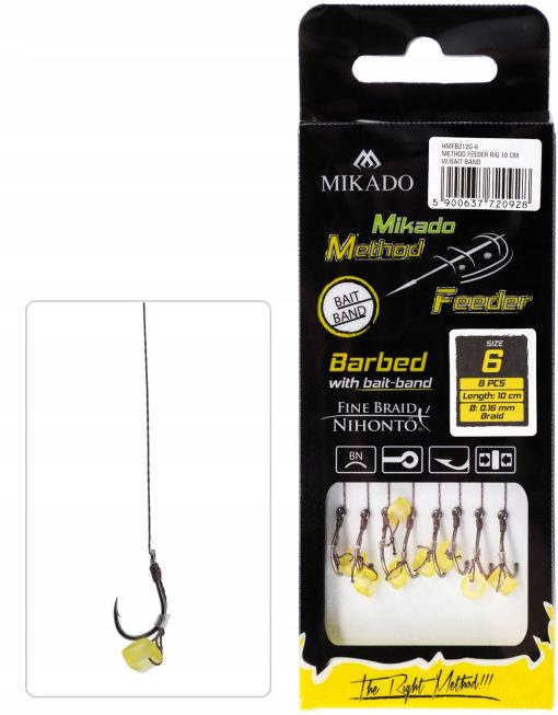 HACZYKI MIKADO METHOD FEEDER Z GUMKĄ 10 cm/roz. 12
