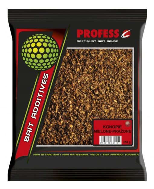 Profess Konopie Prażone Mielone 350g Dodatek do zanęt na Ryby