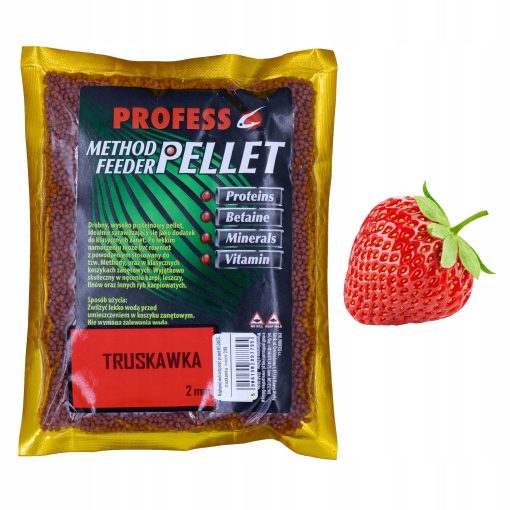 PELLET METHOD FEEDER Micro 2mm Truskawka 200g Profess