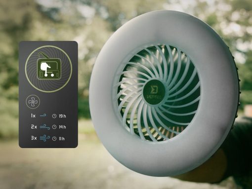WENTYLATOR Z LAMPĄ DELPHIN VENTIX 4400 mAh pod Namiot na Ryby - obrazek 3
